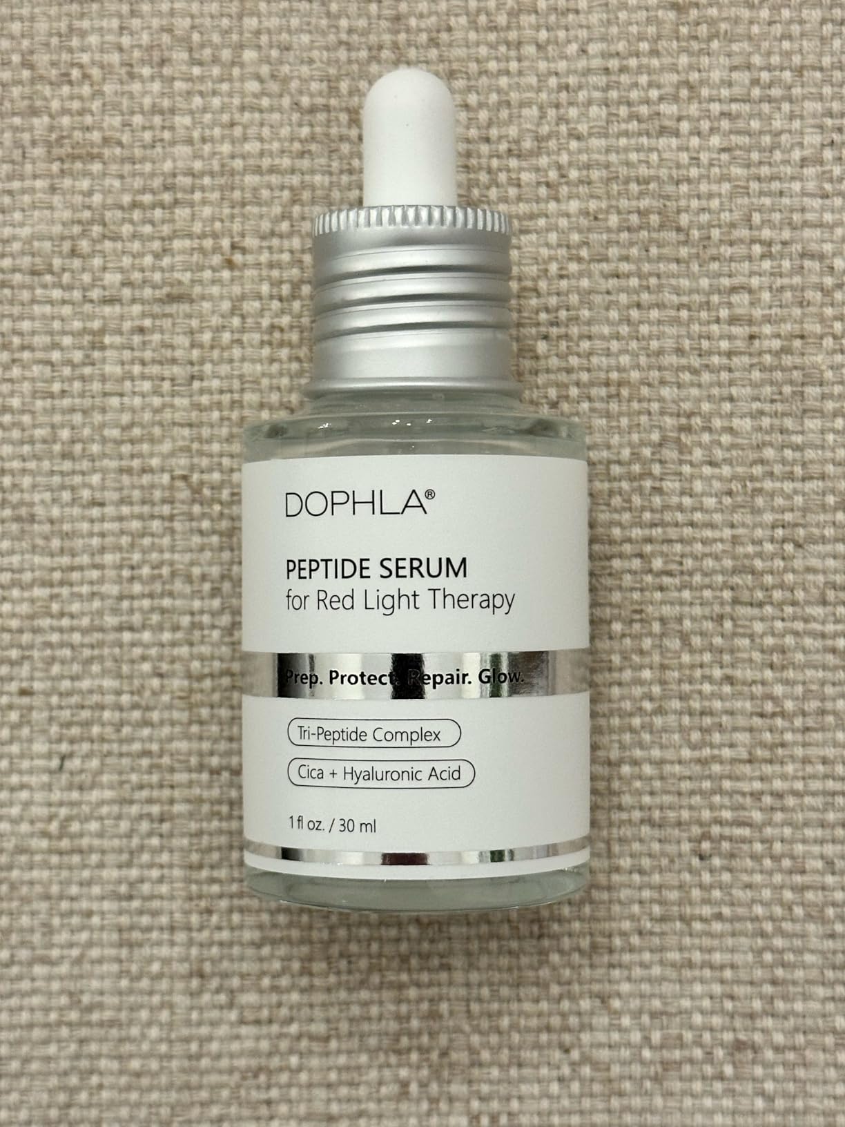 Dophla Red Light Therapy Peptide Serum, LED Activation Serum for Face and Neck with Peptides, Niacinamide, Cica & Hyaluronic Acid, Hydrating, Soothing, Firming & Anti-Aging, 1 fl. oz