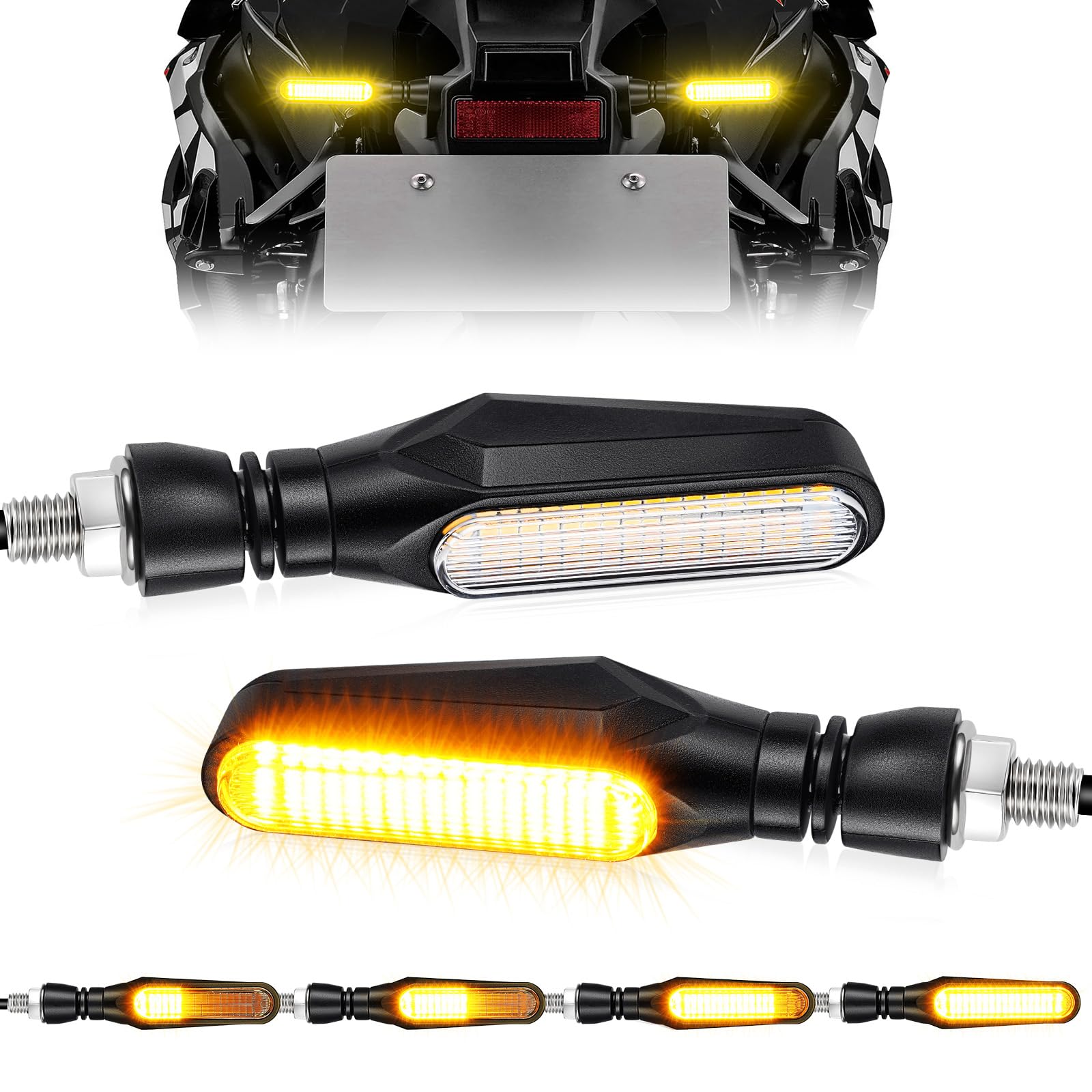 Amazon.com: Benlari 2PCS Flowing LED Motorcycle Turn Signals