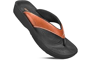 Womens Orthotic Flip Flops Comfortable Aerosoft Recovery Sandals with Arch Support for...