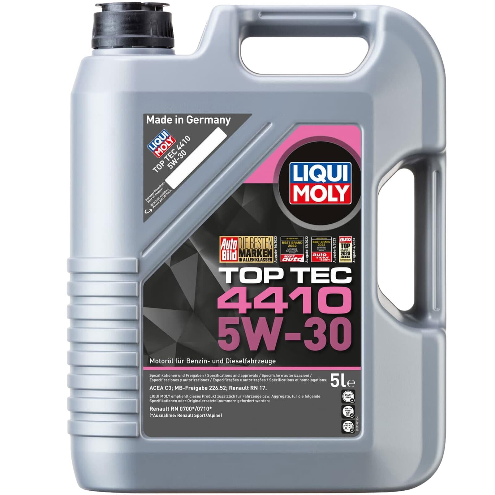 LIQUI MOLY Top Tec 4410 5W-30 | 5 L | Synthesetechnologie Motoröl | Art.-Nr.: 21398