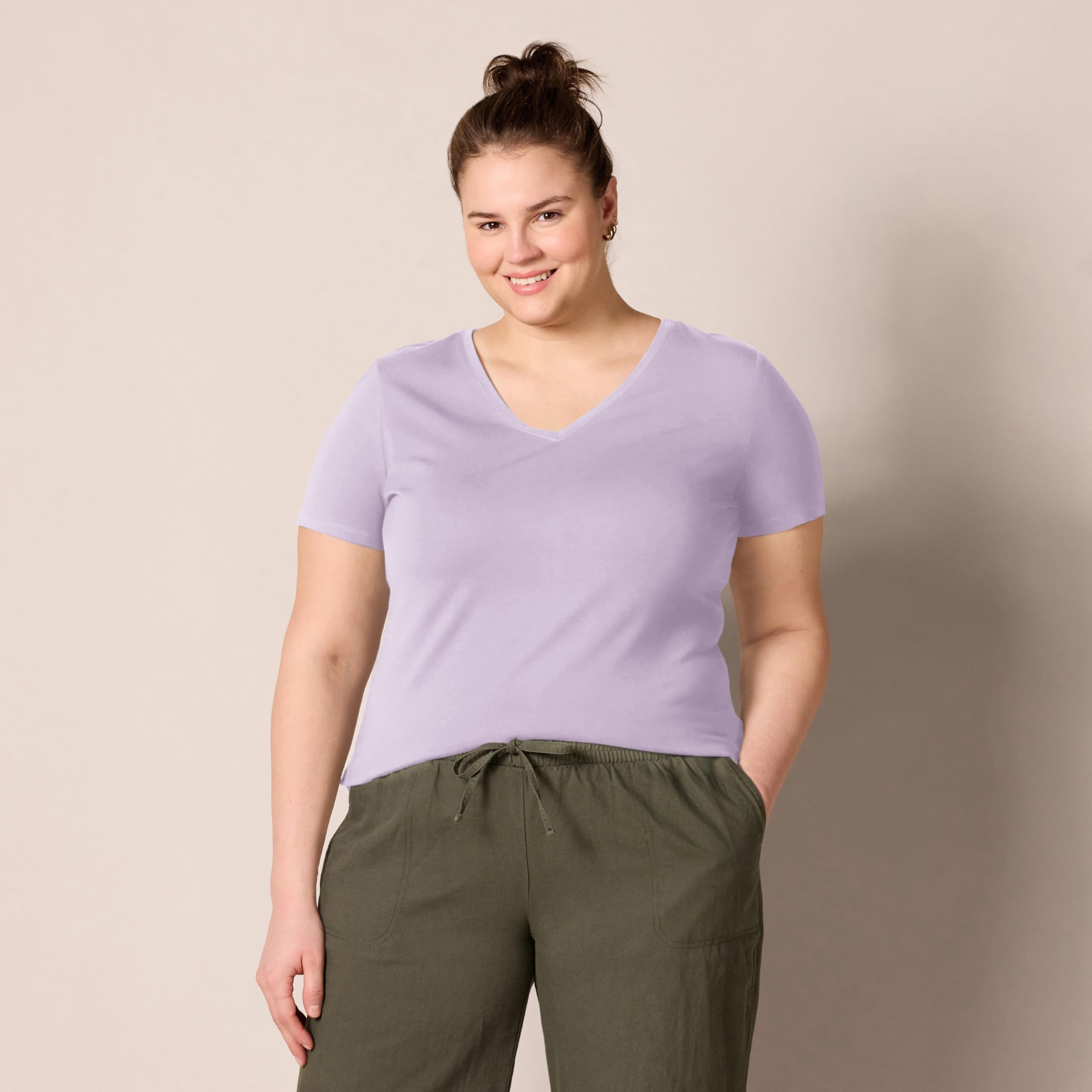 Amazon Essentials Women's Regular-Fit Short-Sleeve T-Shirt (Crewneck and V-Neck Options), Multipacks — view 28