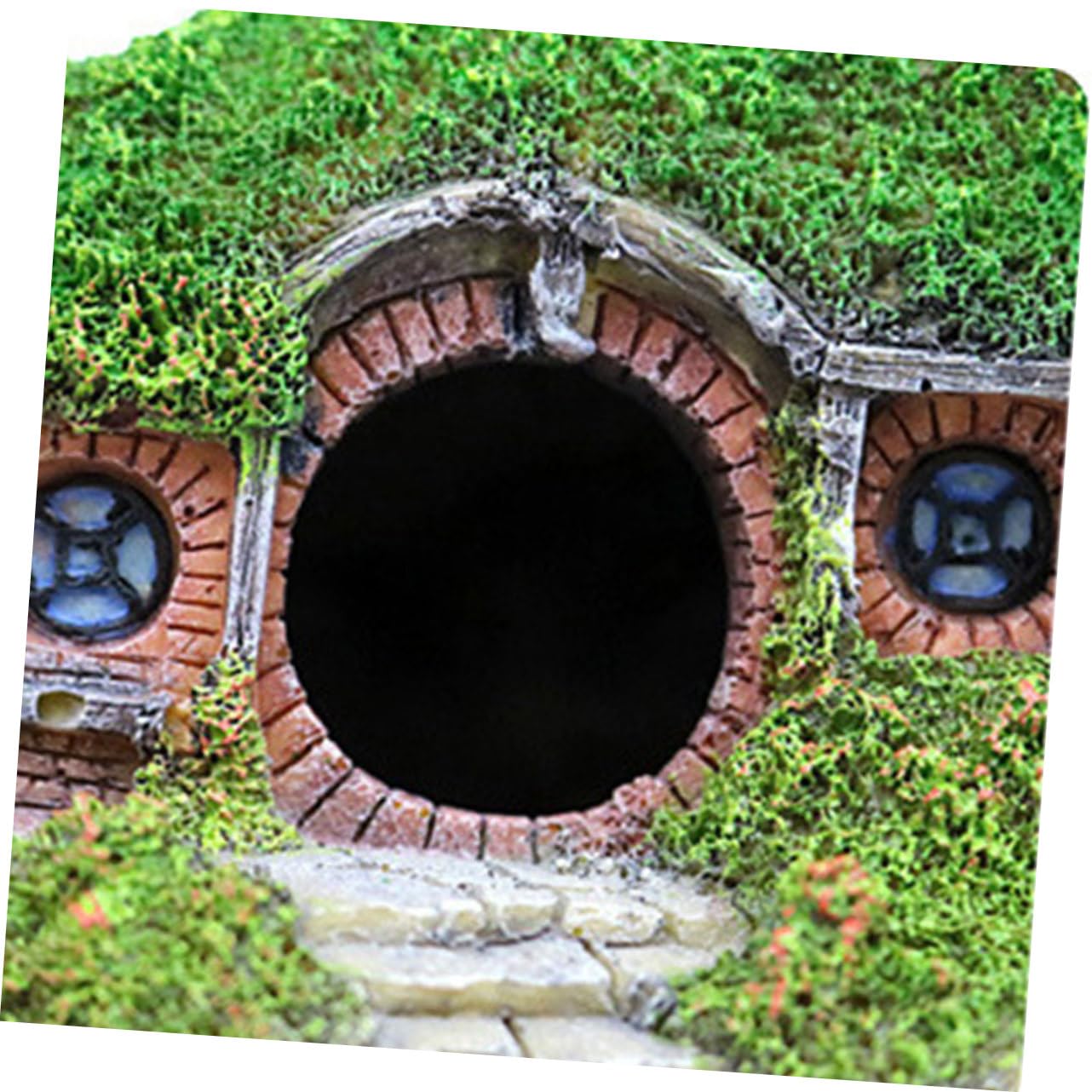 FOMIYES Decoración De Acuario Escondite De Resina para Peces y Reptiles Adorno para Acuarios y Terrarios Casa De Habitantes Acuáticos Refugio Natural para Peces y Camarones