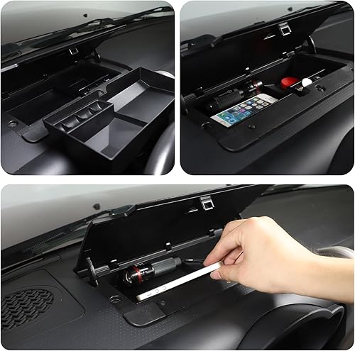 Miniatura 6 de LLKUANG Bandeja de almacenamiento para salpicadero, caja de almacenamiento compatible con Toyota FJ Cruiser 2007-2021, organizador de consola