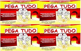 Kit com 4 Ratoeira Adesivas para Ratos e Camundongos, Uso Residencial e Comercial