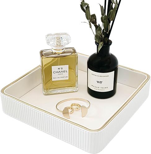 Bandeja organizadora de mesita de noche para perfumes, bandeja pequeña para llaves para mesa de entrada, organizador de mesita de noche, decoración