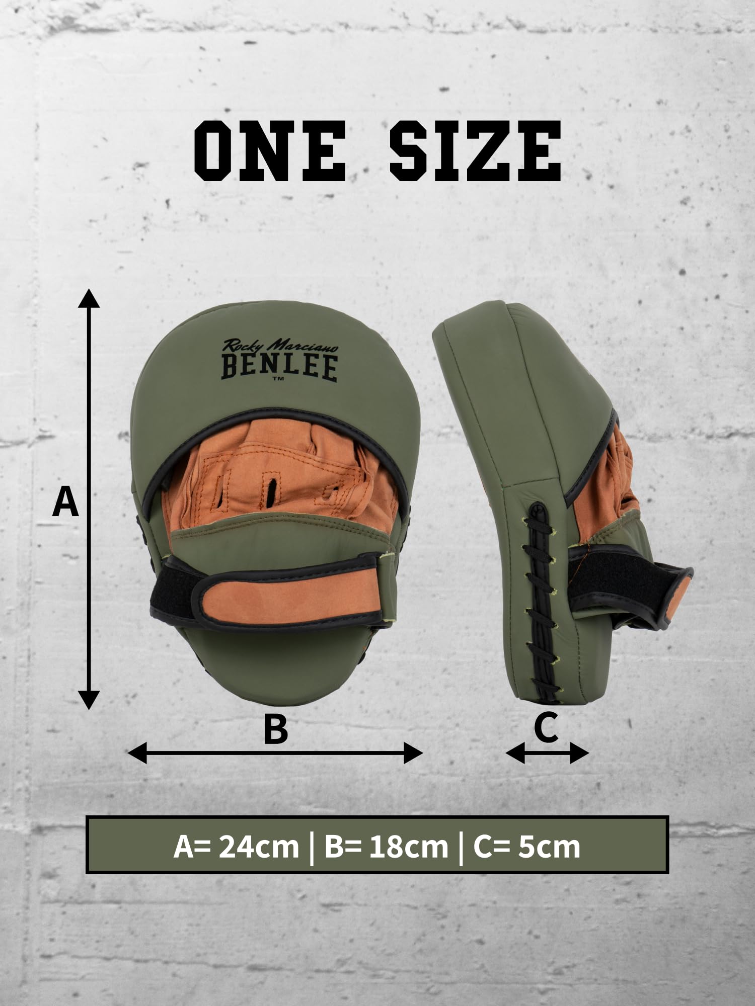 BENLEE Rocky Marciano Moore Pattes d'ours en cuir Vert armée