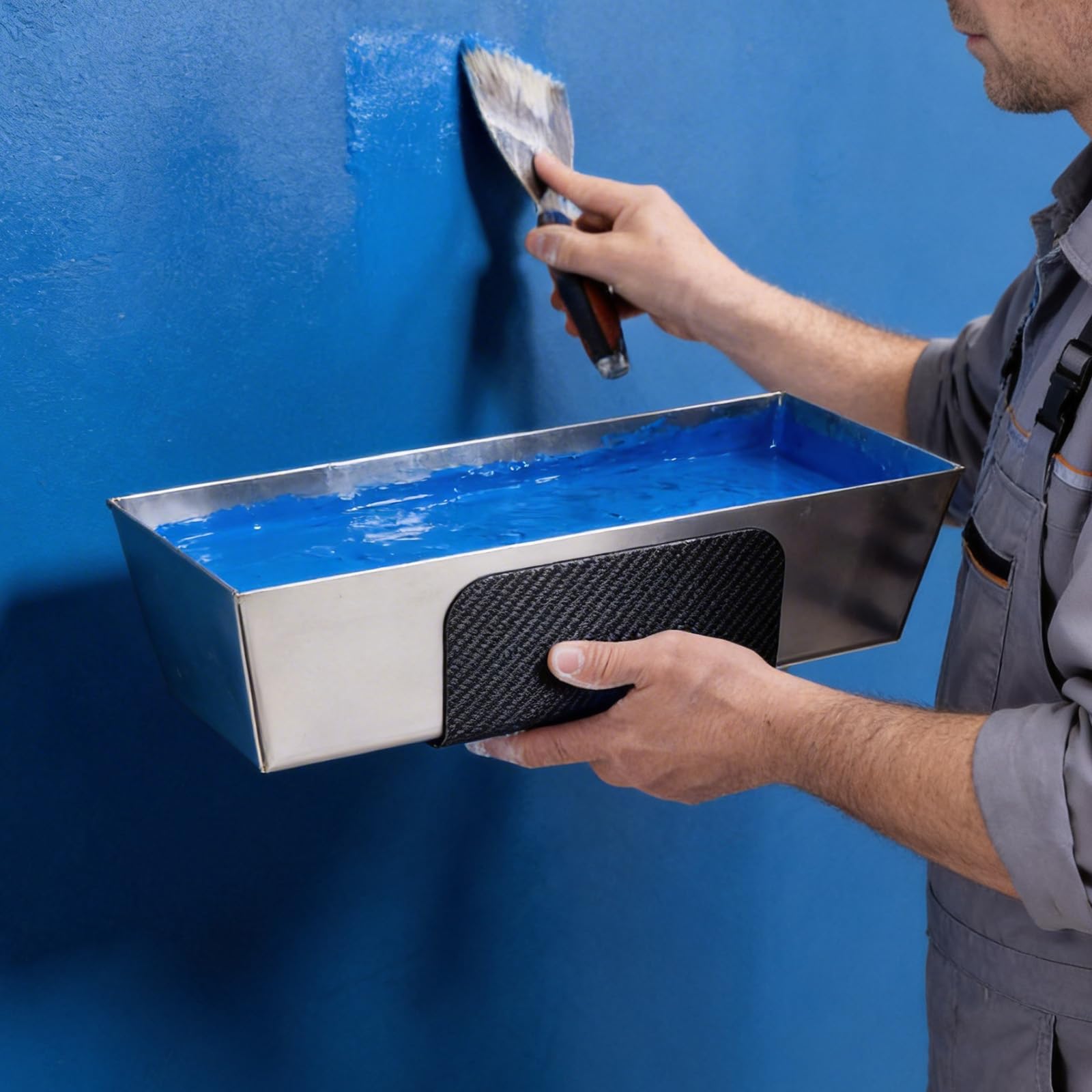 2 Stück 24,9 x 16 cm Anti-Rutsch-Griff für Schlammwanne, wasserfeste Ledergriff-Pads, selbstklebende Anti-Rutsch-Pads, leicht zu reinigen, schwarz, rutschfest, gebaut, um lange zu halten