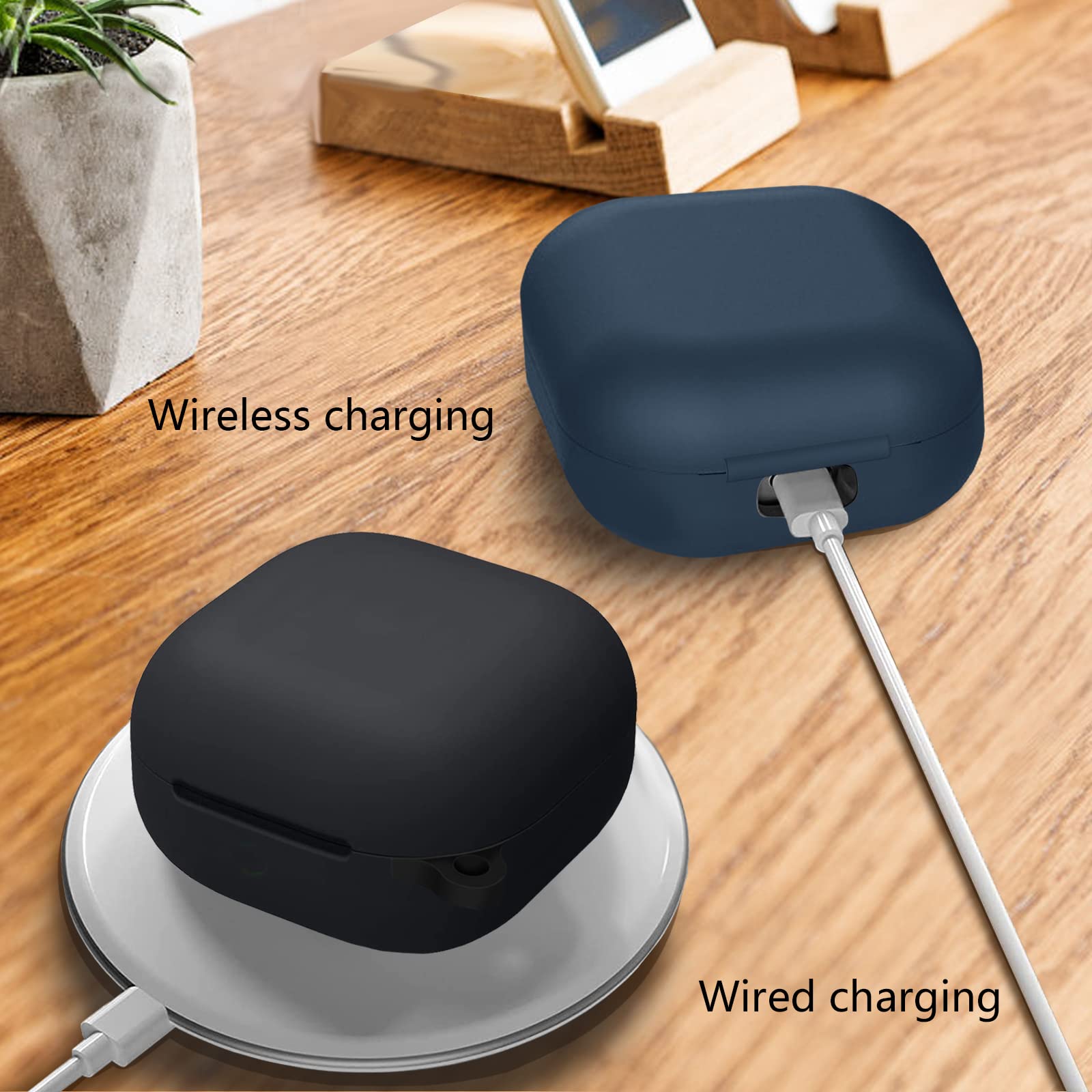 2 szt. etui na EasyBee kompatybilne z Samsung Galaxy Buds 2 Pro (2022) / Buds 2 / Pro / Live/FE, pełna ochrona, odporna na wstrząsy
