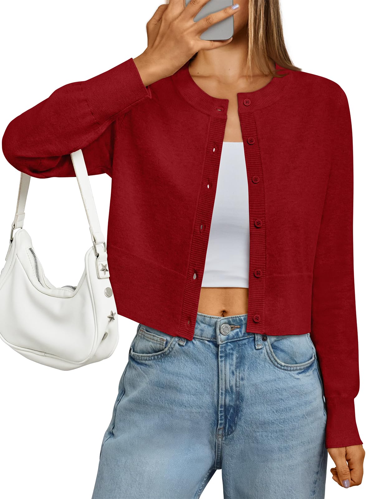 LILLUSORY Cropped Lightweight Cardigan Sweaters for Women Bolero Shrug Fall Clothes Fashion Spring Outfits 2026