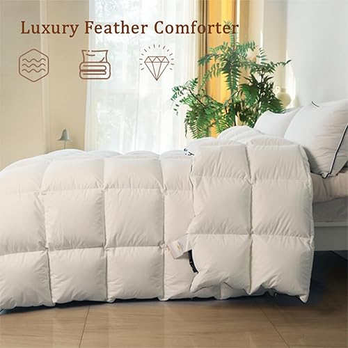 Miniatura 5 de Edredón de lujo de fibra de plumón tamaño King, ultrasuave y acogedor, relleno de edredón de la colección de hotel, esponjoso y cómodo, tamaño King