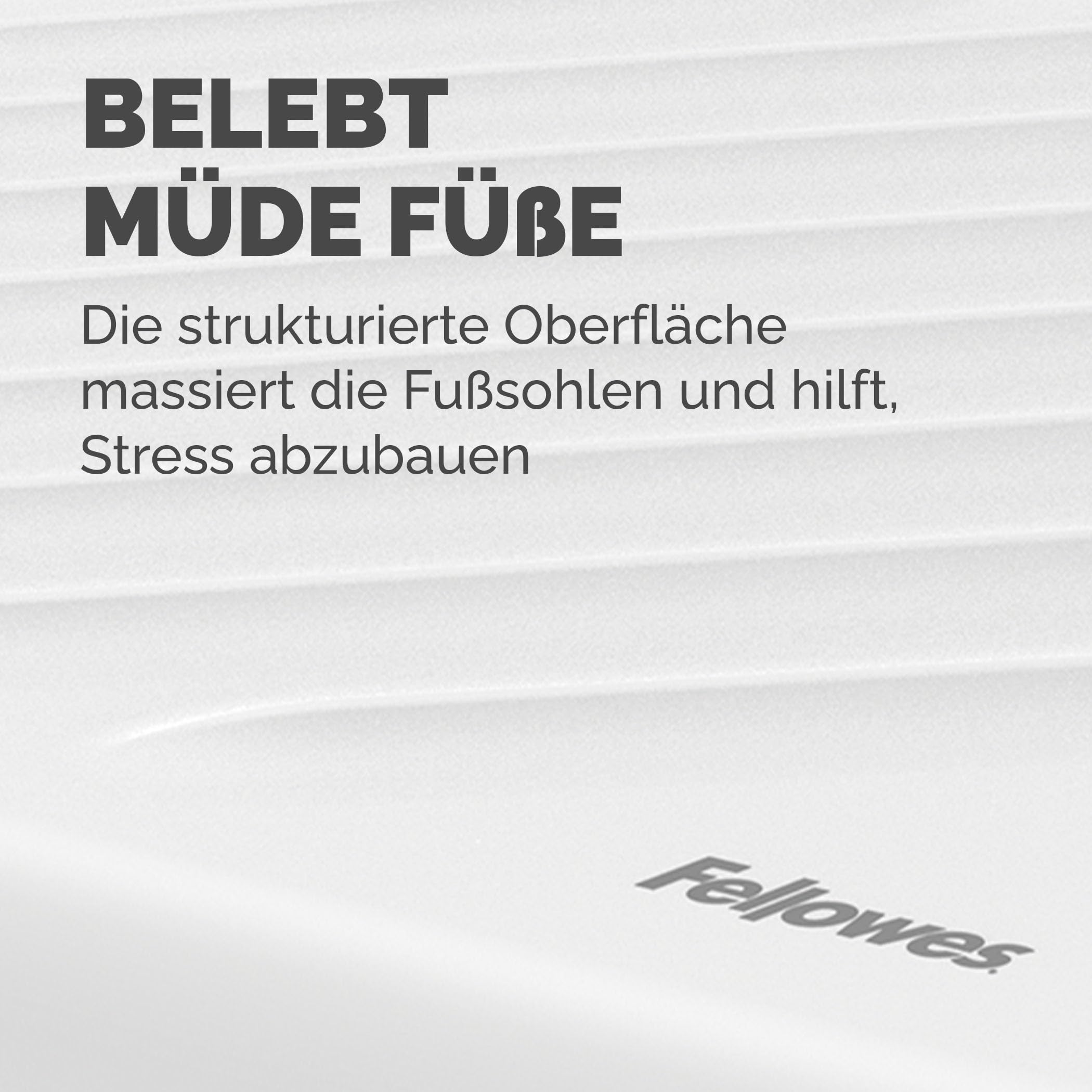Fellowes Breyta™ – Ergonomische Fußstütze – Verstellbarer Fußhocker für unter den Schreibtisch, für Büro und Zuhause – 98% recycelte Materialien – 100% recycelbar – 5 Jahre Garantie – Weiß