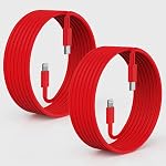 Paquet de 2 USB Câble de foudre C pour Apple iPhone 14/13/12 Corde de charge rapide 6 pieds [Apple MFi certifié], type C à cordon de foudre 6 Ft pour Apple iPhone14 13 12 11 Pro Max/Mini
