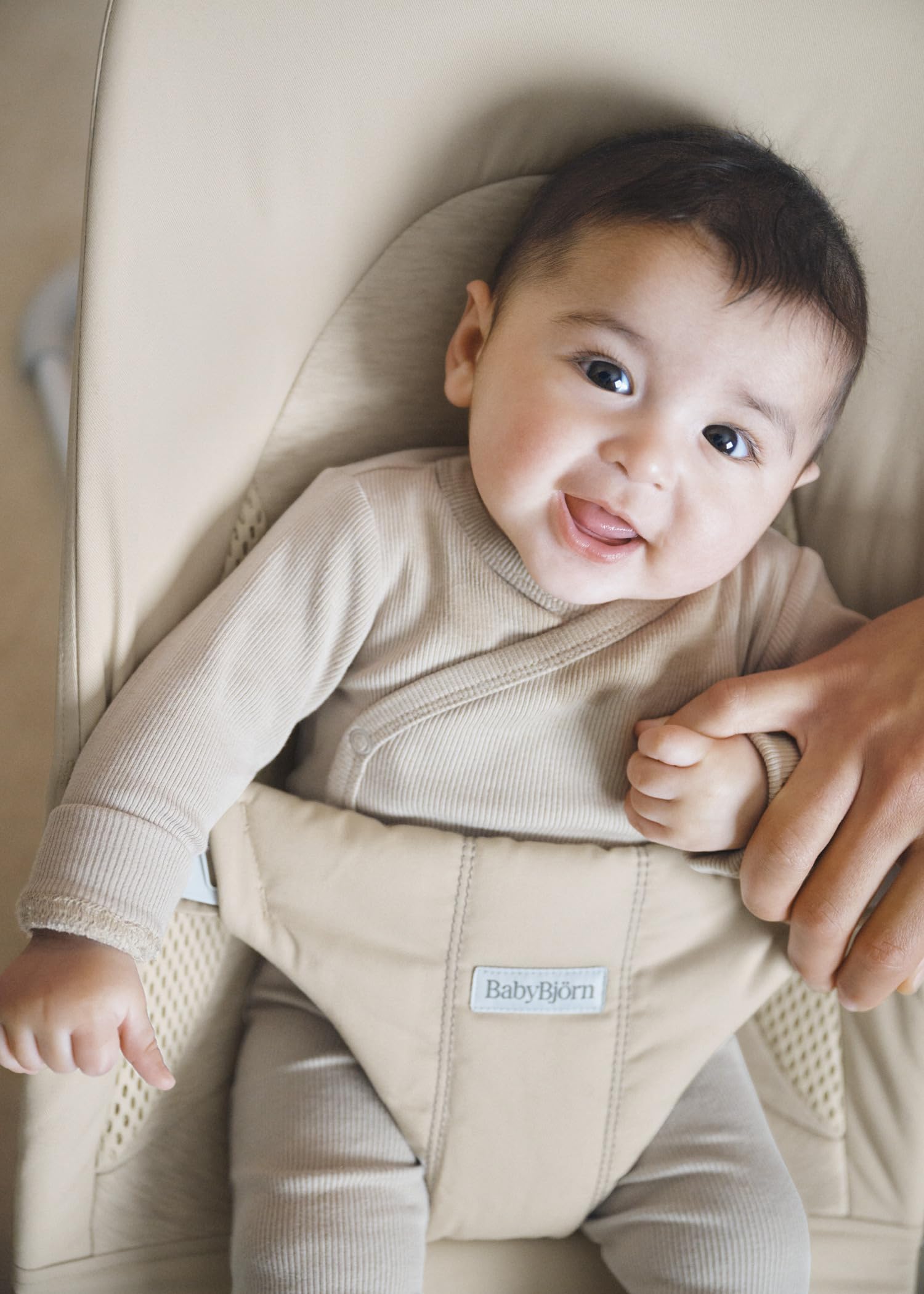 BabyBjörn Transat Balance Soft Tissé Jersey Tri-Fabric Beige clair
