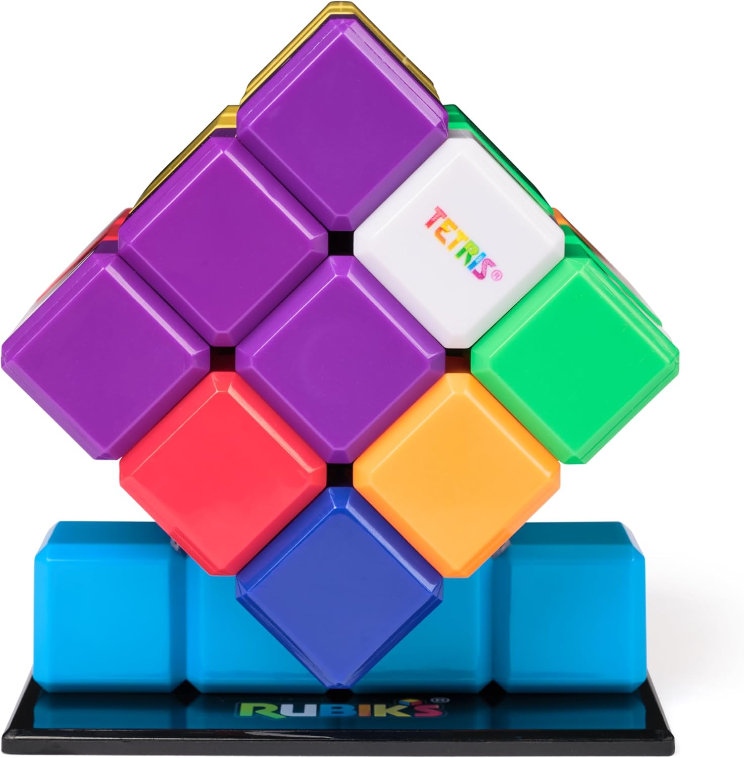 Rubik’s Cube, Tetris Cube, Solve for Classic Tetris Tetriminos, Brain Teaser Puzzle for Adults, Problem-Solving Brain Teaser, Color-Matching Puzzle, Fidget Toy, for Ages 8 & Up