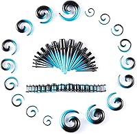 Vista 9 de Memsion Kit de estiramiento de orejas, 54 piezas, 14 calibres 00, kit de piercings