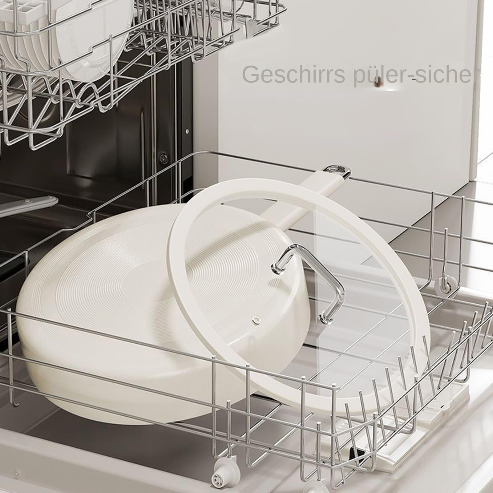 Generisch Antihaft-Bratpfanne,Antihaft Pfanne mit Deckel - Pfanne mit hitzebeständigem Griff für Induktionsherd Elektroherd Backofen | Keramikbeschichtetes Kochgeschirr Induktionsgeeignet Für Elektroherd Induktion Küchenzubehör