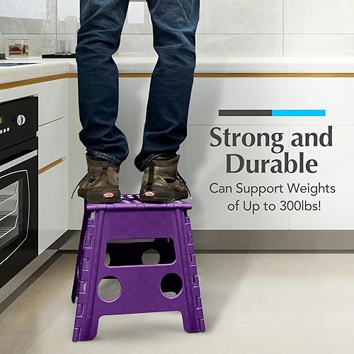 Miniatura 4 de Handy Laundry Folding Lightweight Step Stool - Sturdy Enough to Support Adults and Safe Enough for Kids - Opens Easy with One Flip - Great for