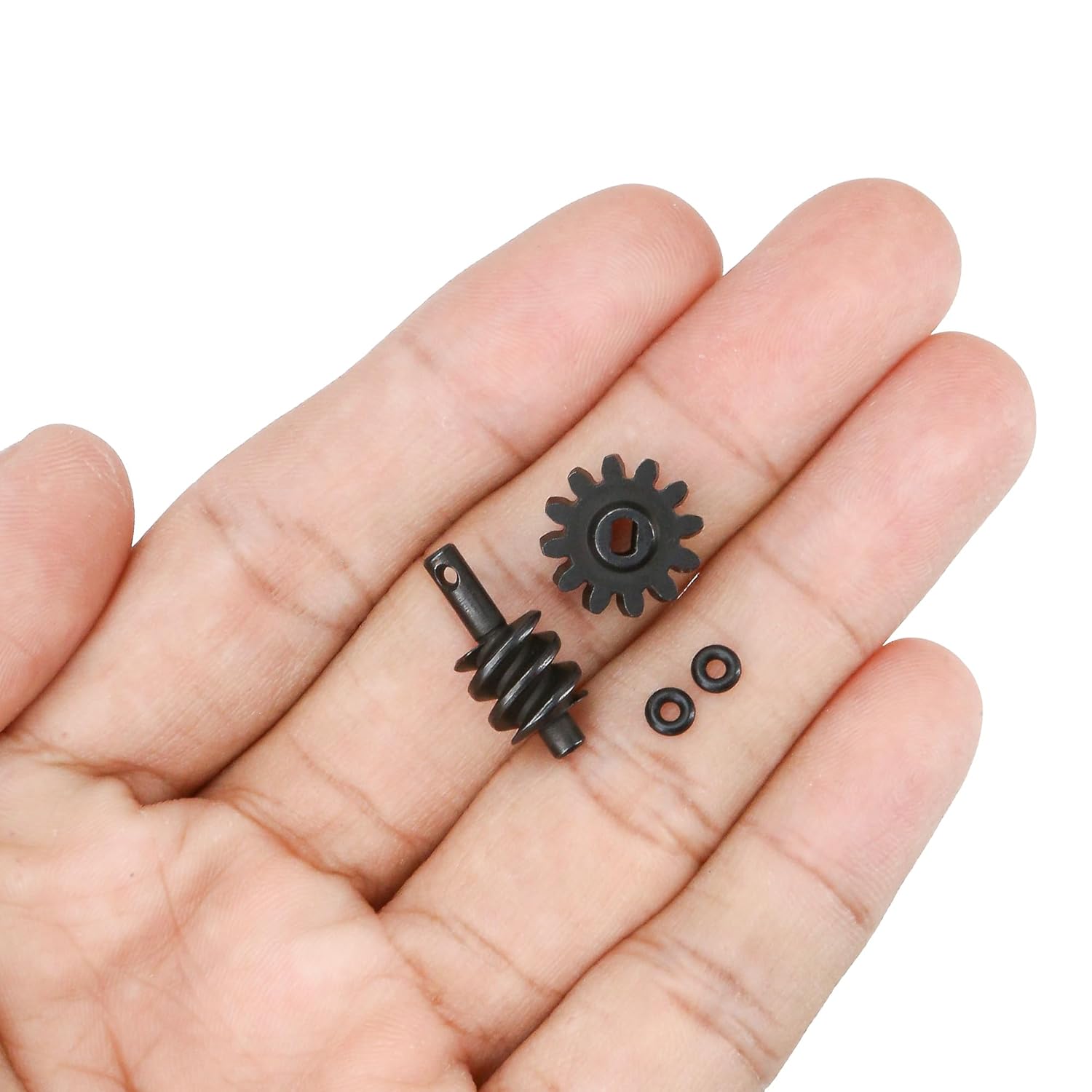 Replacement SCX24 Overdrive Gears 2-12T Helical Gears Set for Axial SCX24 Deadbolt C10 JLU Gladiator Bronco 1/24 RC Crawler Car Steel Worm Gears Upgrade Parts