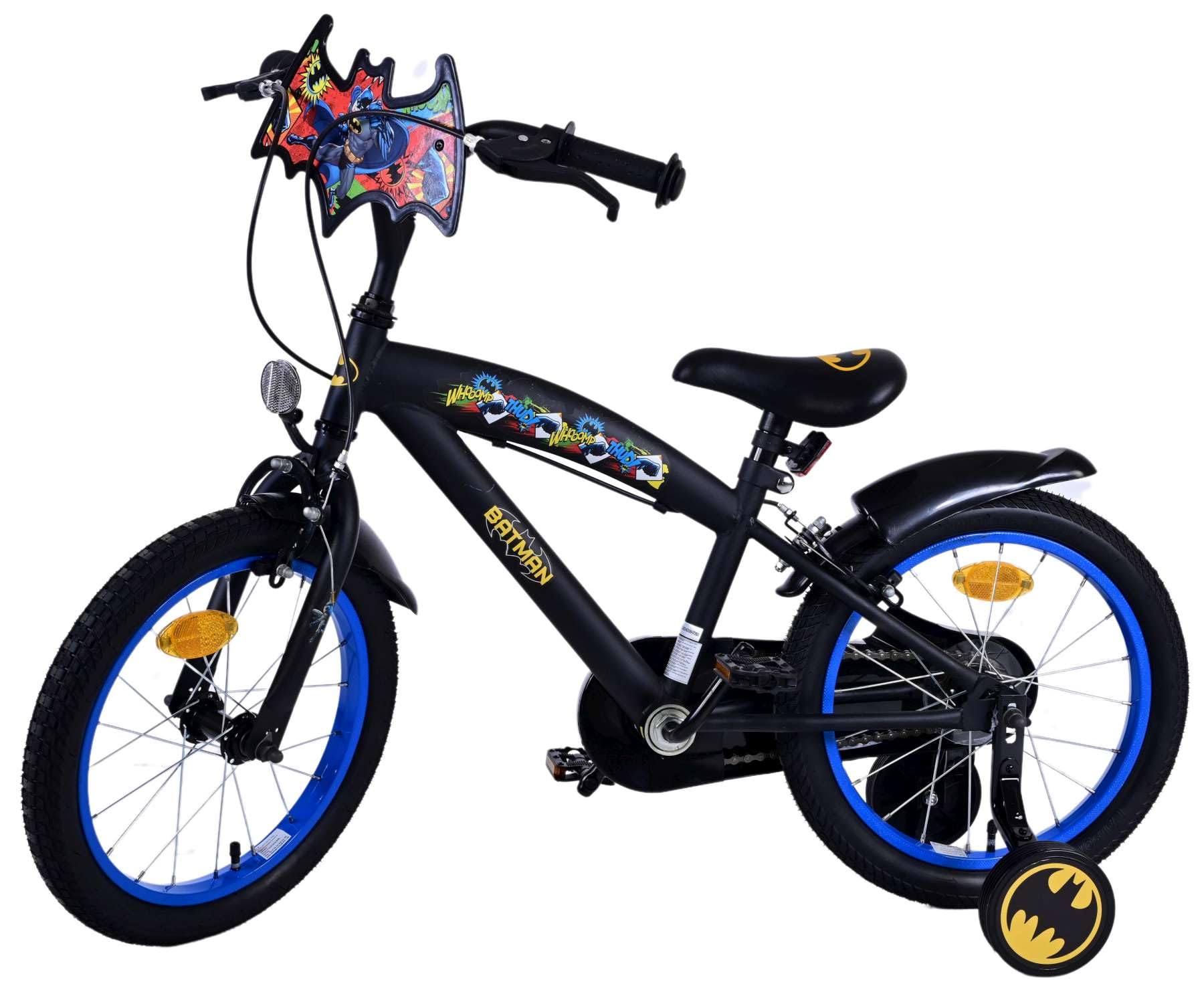 Volare Batman 16 Zoll Kinderfahrrad schwarz - Sicherheit, Komfort und Spaß in einem!