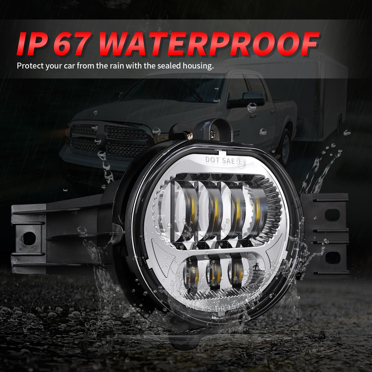 Para For 2003 2004-2007 Dodge Ram 1500 2500 3500 LED Hi/Lo + Luces