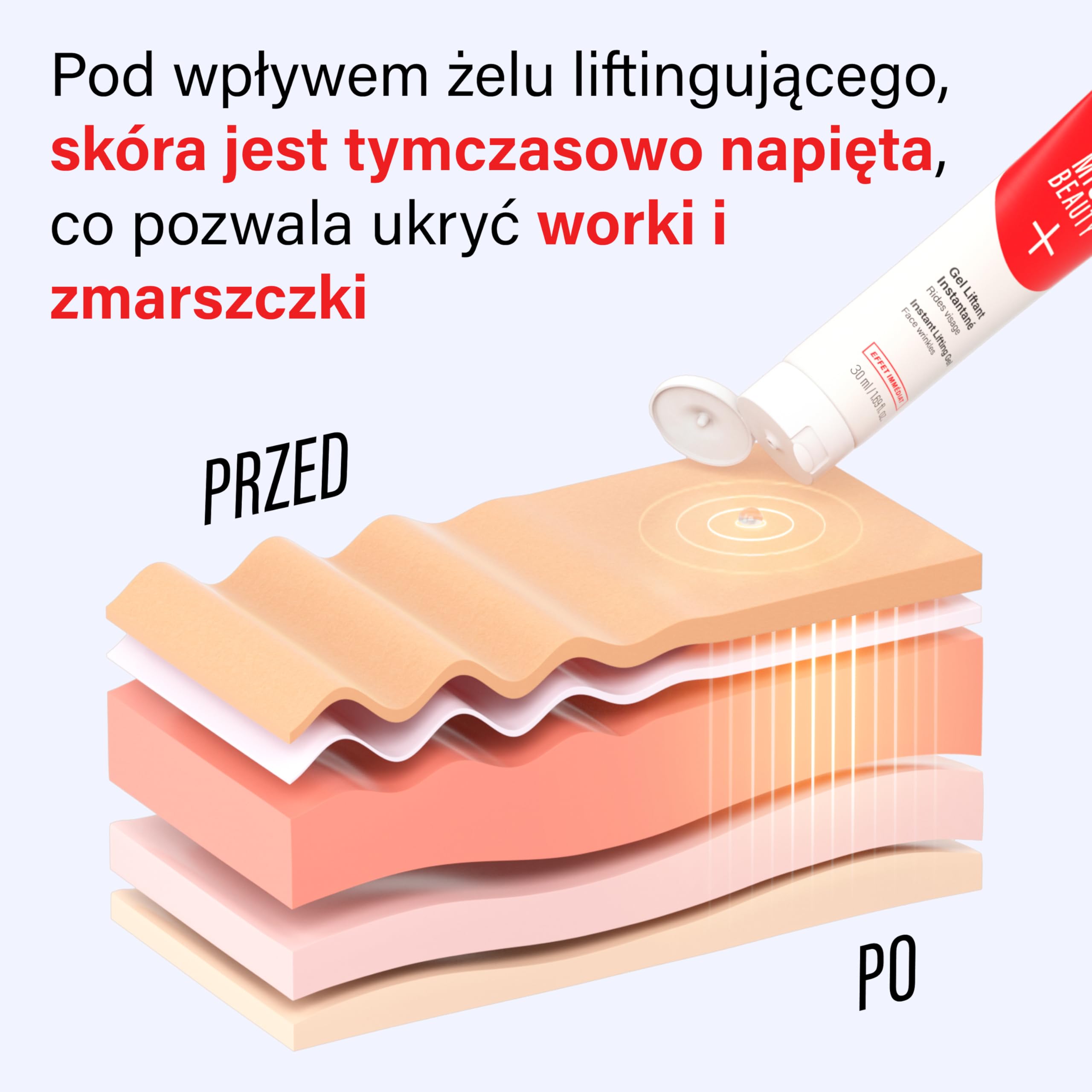 MYSOSBEAUTY wypełniacz zmarszczek – korektor zmarszczek – tymczasowy krem liftingujący do konturów oczu zapobiegający starzeniu się skóry – natychmiastowa pielęgnacja liftingowa na 8 godzin – redukuje