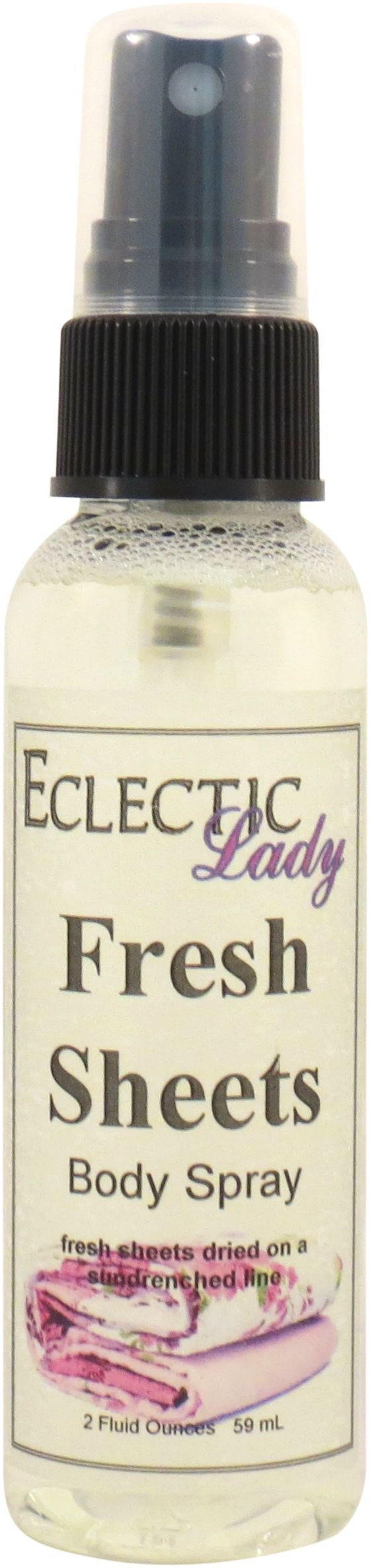 Eclectic Lady Fresh Sheets Body Spray, 2 ounces, Body Mist for Women with Clean, Light & Gentle Fragrance, Cologne with Soft, Subtle Aroma For Daily Use