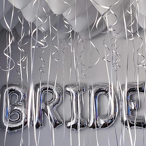 Miniatura 5 de Biapian Globos de letras de 40 pulgadas, globo plateado con letra S grande, 1 globo gigante de aluminio de aluminio individual S para cumpleaños,