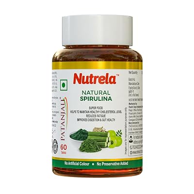 Nutrela Nutrition Spirulina Tablets | High-Protein Superfood | Rich in Vitamins, Minerals & Antioxidants | Boosts Immuni