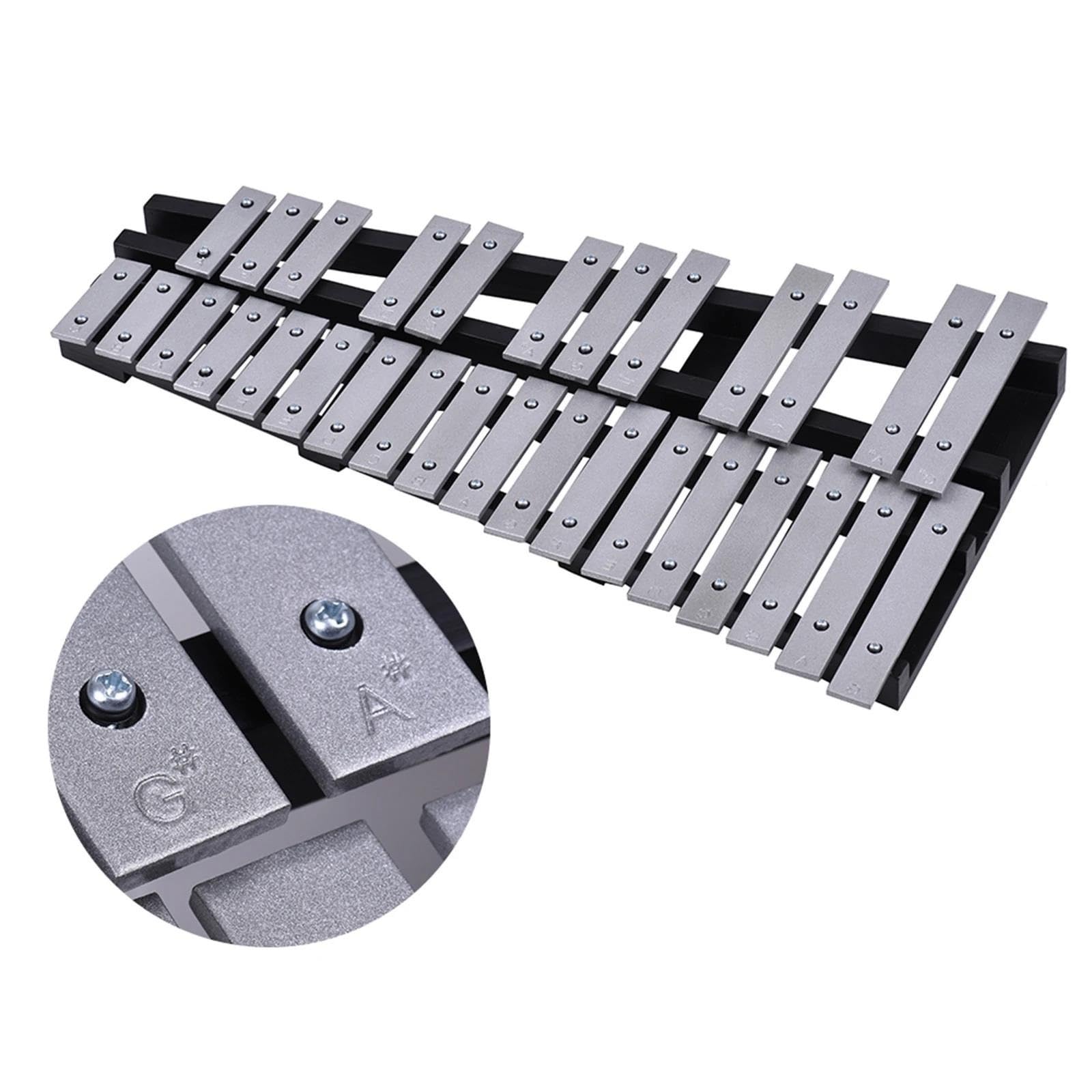 Instrumento Xilófono Adecuado Para Principiantes Profesionales 30 Notas Glockenspiel Xilófono Marco De Madera Plegable Barras De Aluminio