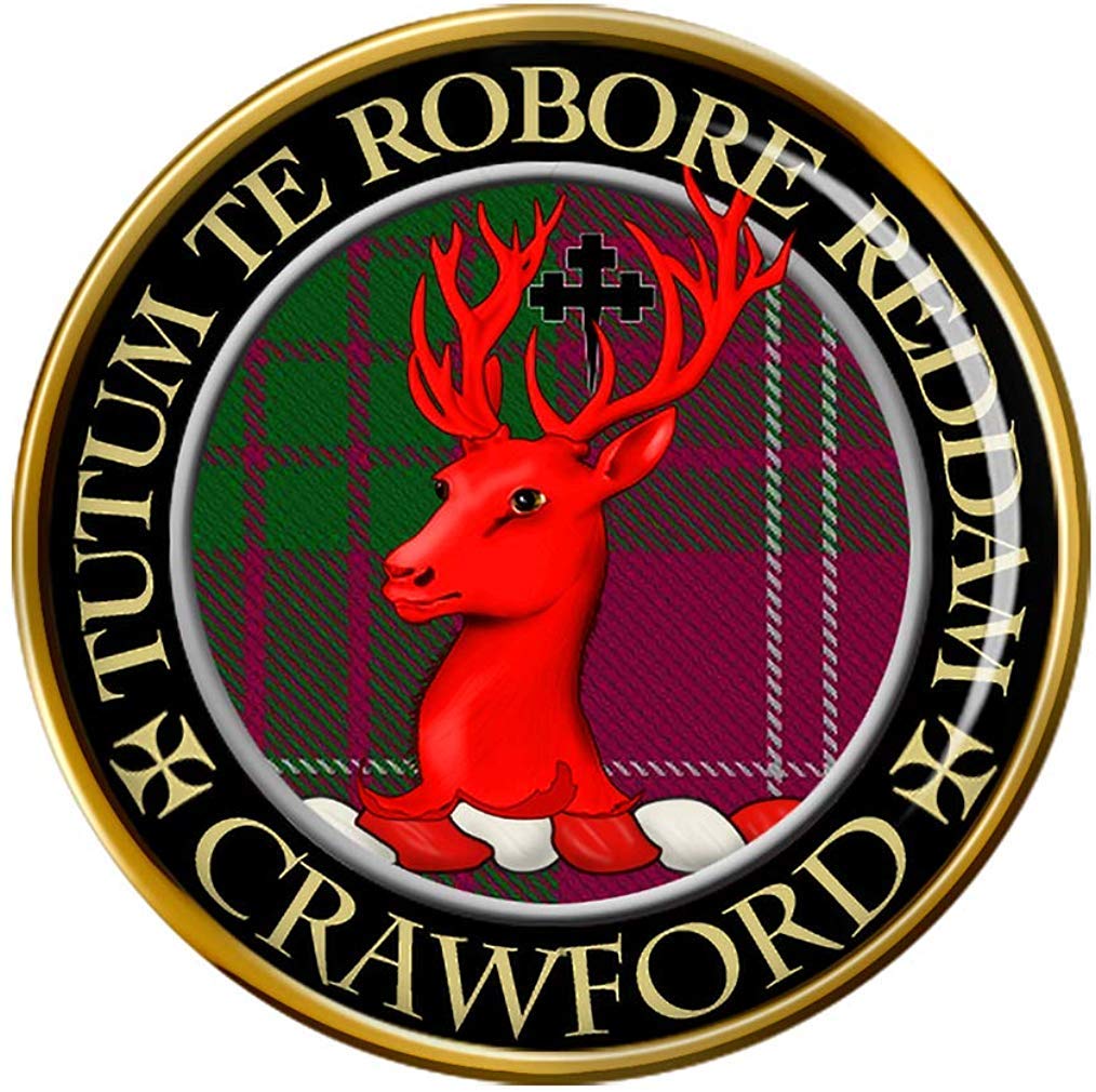 Family-Crests.com Men's Gold Crawford Scottish Clan Pin Badge