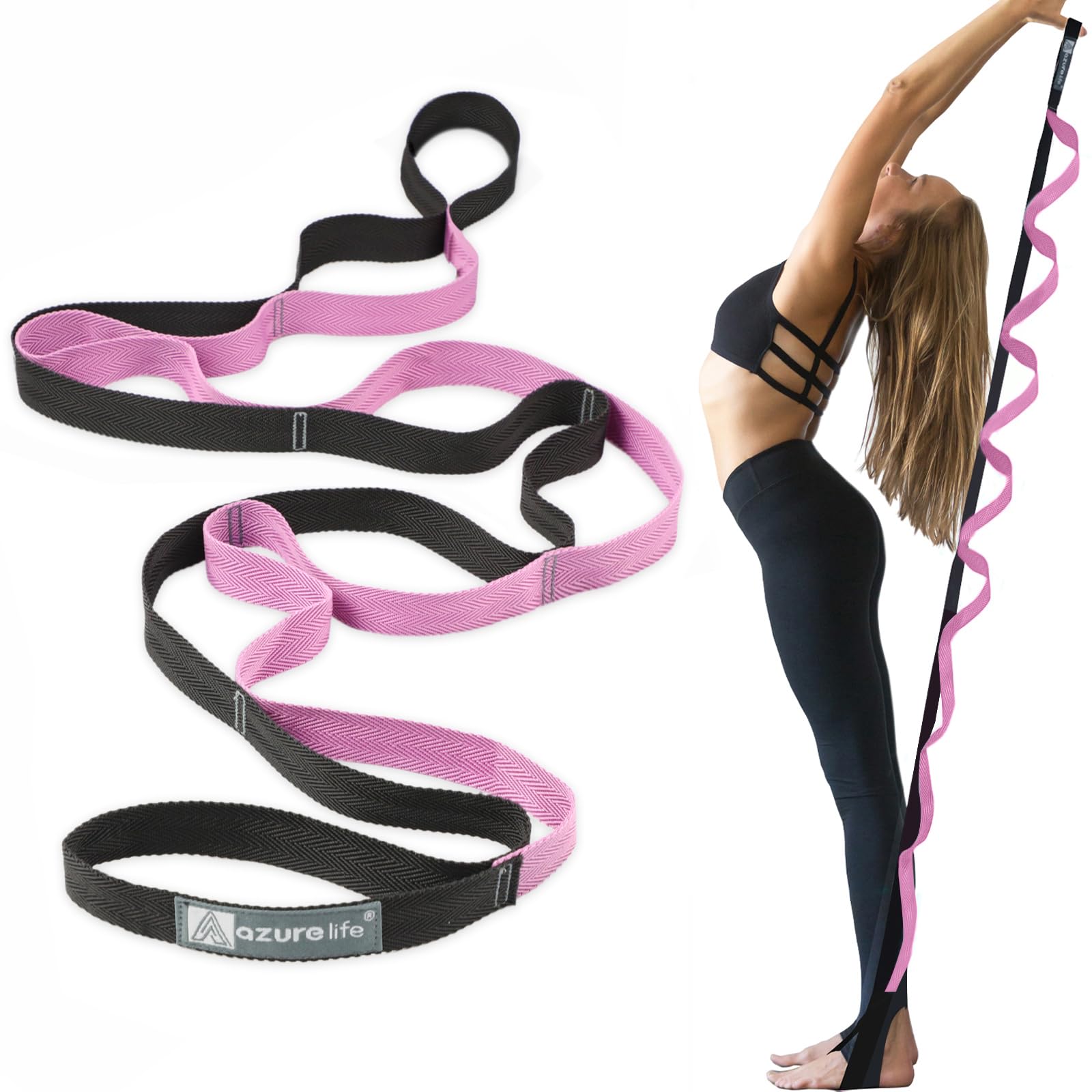 Sangle D'étirement Non élastique - 190 Cm, Nylon, Pour Yoga, Physiothérapie, échauffement