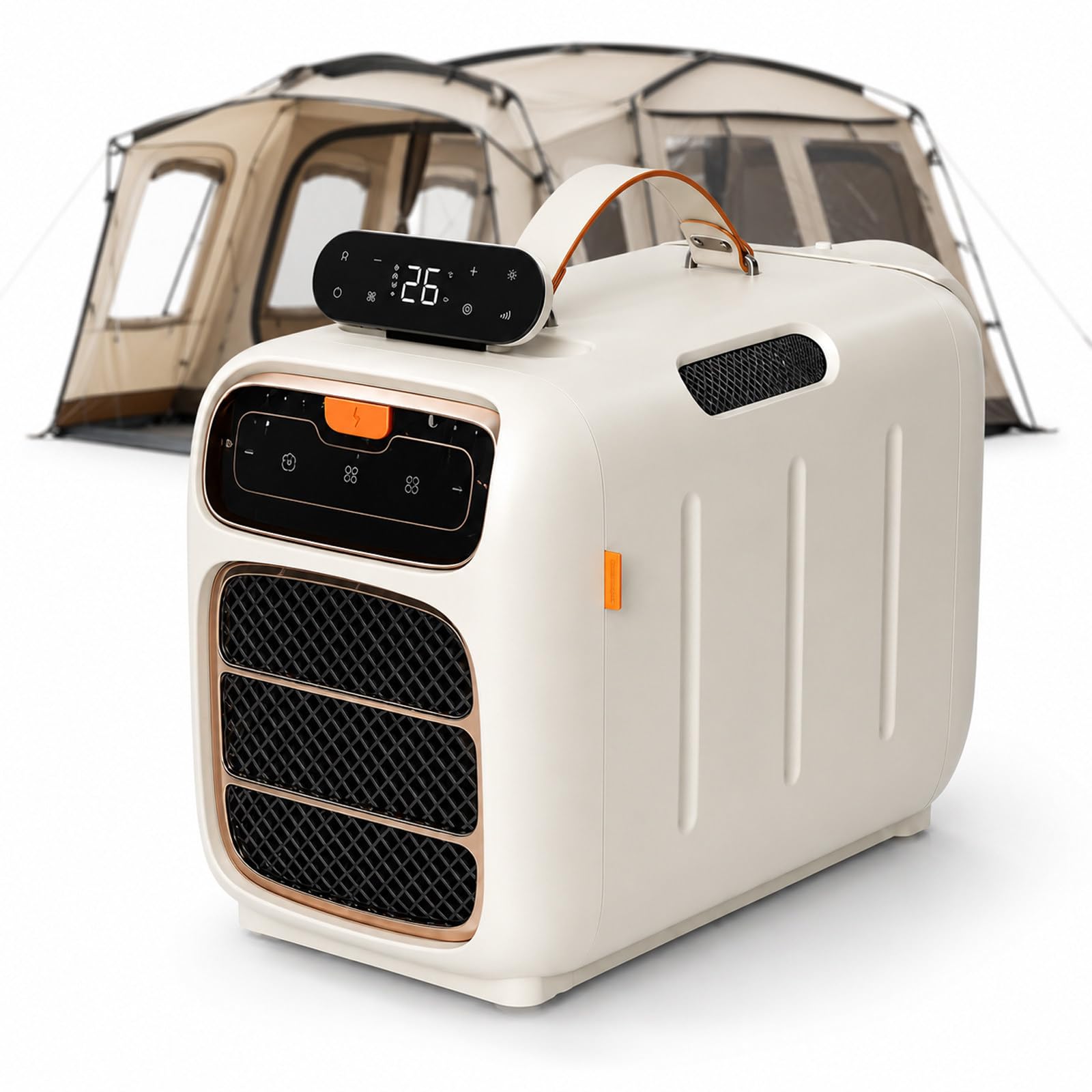 JIYINGHUI 4-in-1 Camping Air Conditioner, Portable Compressor AC with 4800 BTU Cooling, Dehumidifier, Fan, Sleep Mode for Tent and RV