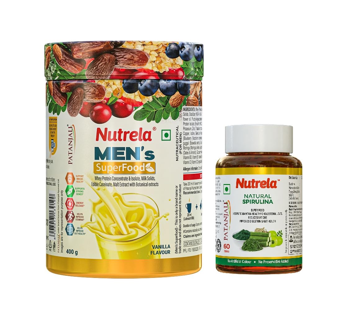 Nutrela Combo Men Superfood & Spirulina Capsule