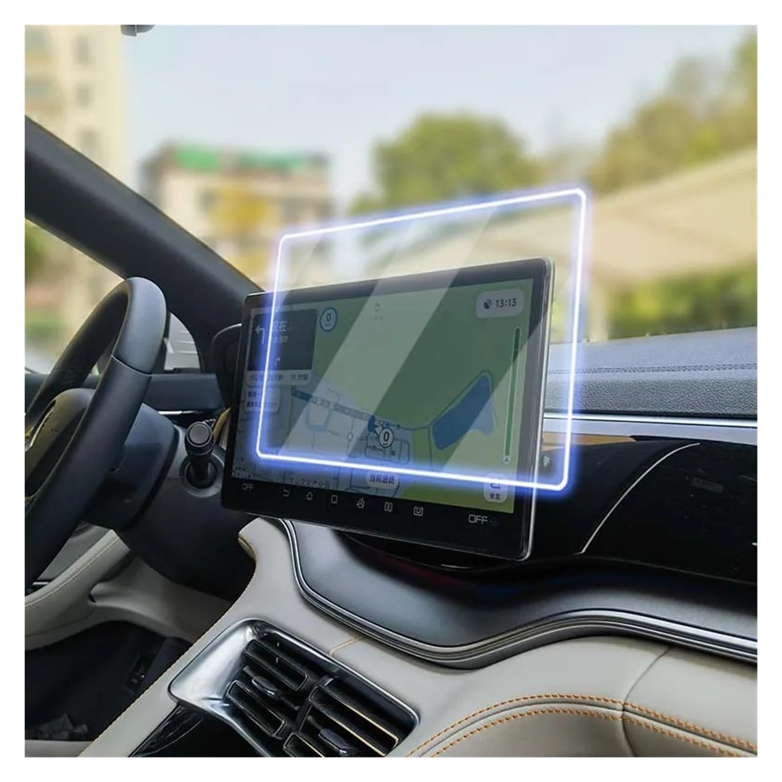 Pellicola Protettiva per Schermo di Navigazione BYD per Seal U/per Sealion 6 per Song Pellicola Protettiva in Vetro temperato per Schermo Auto GPS (5 pezzi/15 6 Pollici (21 5x35 5 cm))