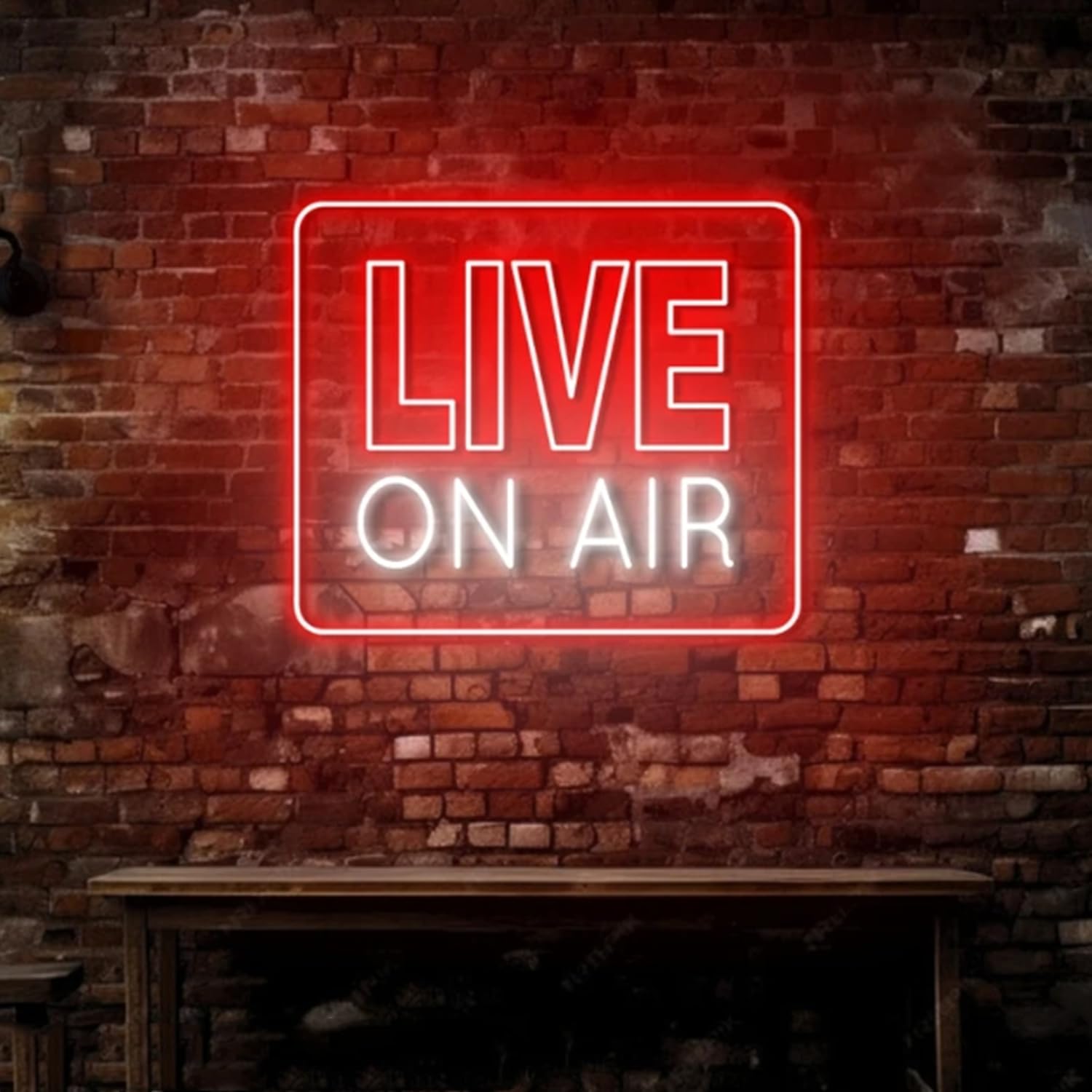 HFHungkeong Live On Air Neonlicht Schild Buchstaben,LED Aufnahme Wandkunst-Lampe für Studio, Schlafzimmer, Spielzimmer, Party, Live-Streaming-Schild für Twitch,Tiktok,Gamer, 5 V USB-Stromversorgung