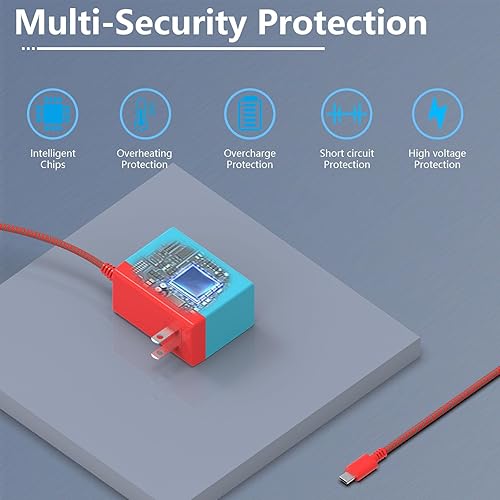 Miniatura 4 de 39 W para cargador Nintendo Switch, cable adaptador de corriente alterna, cable de alimentación para interruptor controlador OLED Lite 15V 2.6A USB