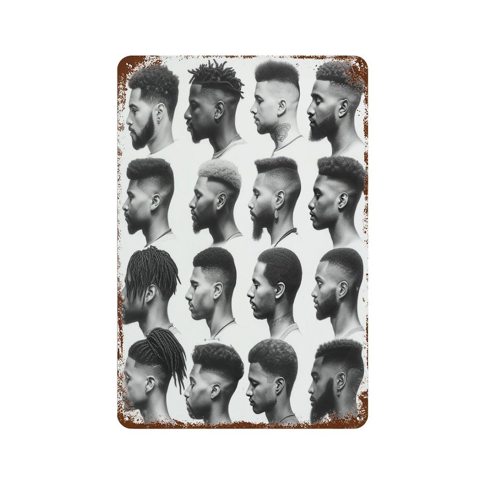 xiaoxiaoshen Barber Shop Modern Haircuts Design Wall Decor Art Metal Tin Poster Modern Home Decor Art Home Bar Shop Decorations Vintage Sign 30x20cm