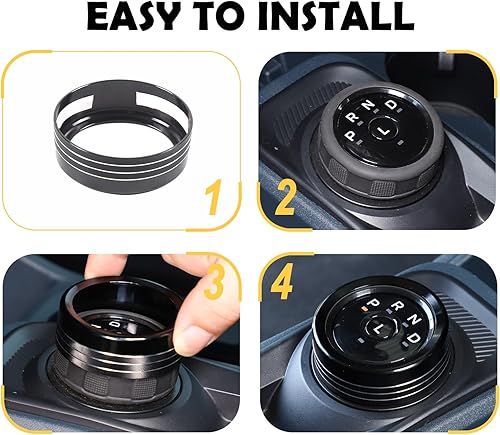 Miniatura 5 de CHEAYAR Cubierta de botón de palanca de cambios para Ford Maverick 2022, cubierta de aluminio para perilla de cambio de marchas, cubierta de perilla