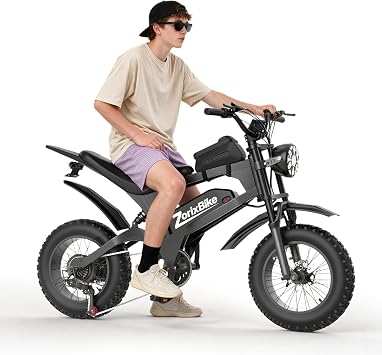Electric Bike for Adults, Shamano 7-Speed, UL 2849, 20" Fat Tire