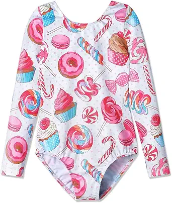 HOZIY Gymnastics Leotards for Girls Unicorn Pink Purple Sparkly Dancewear Activewear Quick Dry