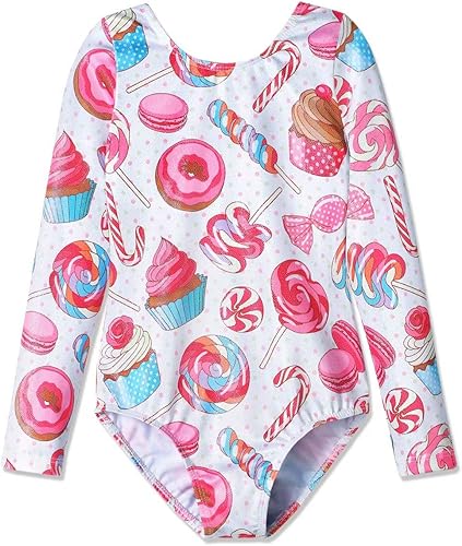 HOZIY Gymnastics Leotards for Girls Unicorn Pink Purple Sparkly Dancewear Activewear Quick Dry