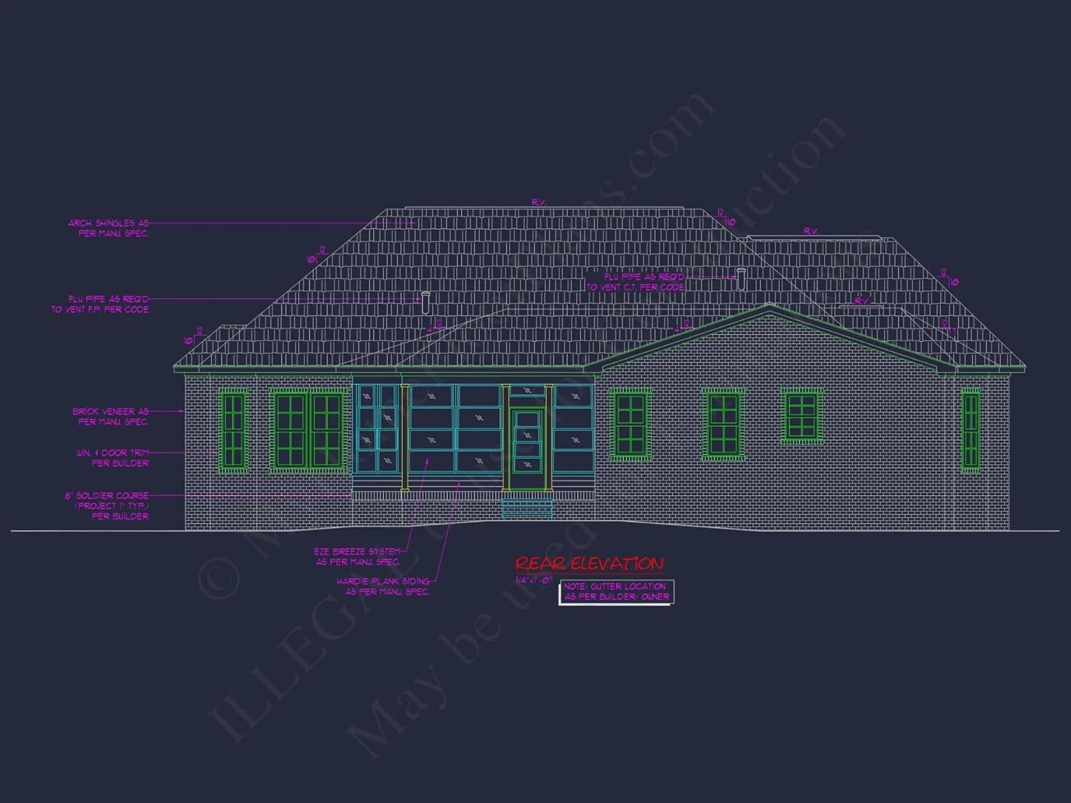 12-1076 House Plan -Traditional House Plan - 3-Bed, 2.5-Bath, 2,450 SF