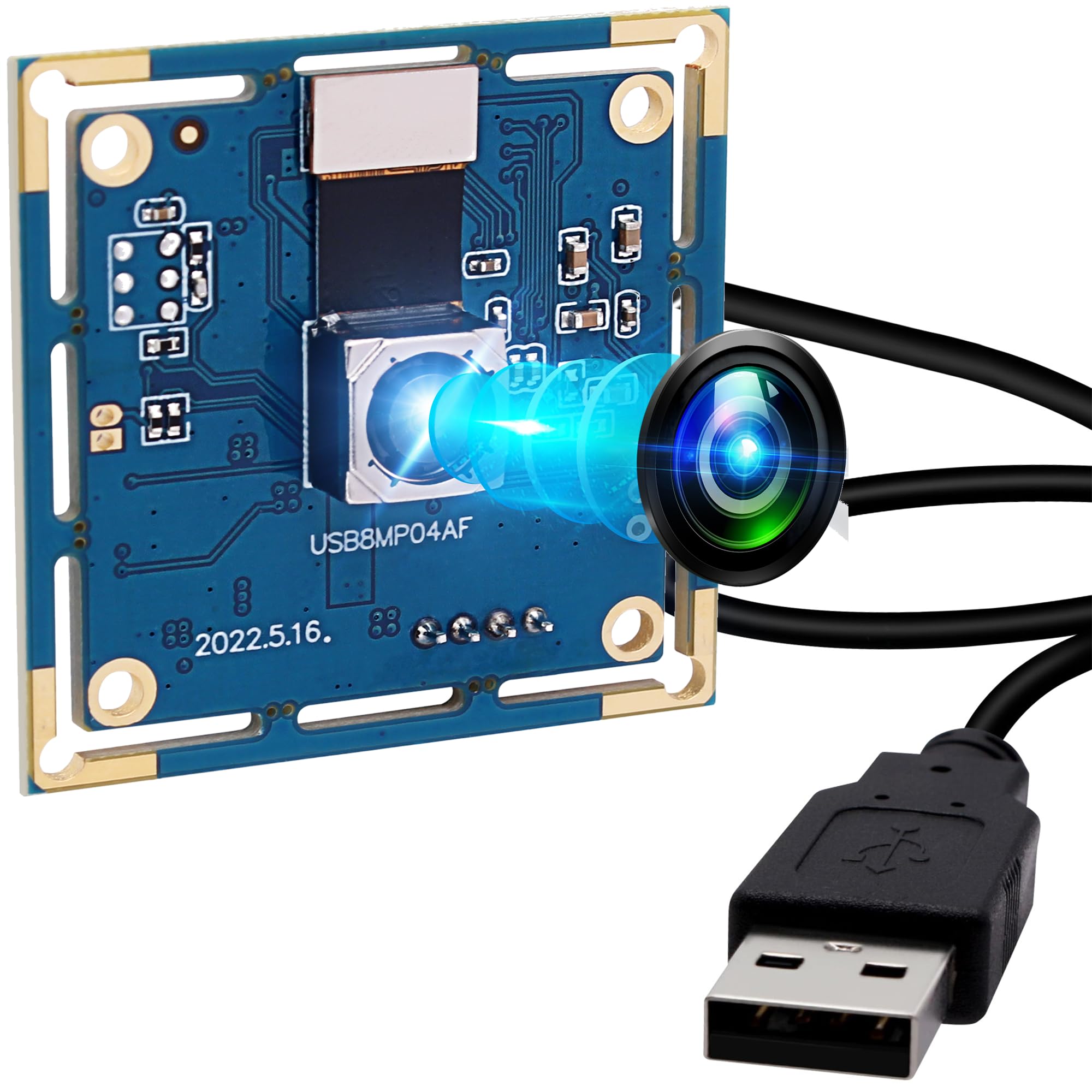 Cámara USB 4K de 8 MP para videovigilancia en el hogar y seguridad en PC con Windows o Linux 8
