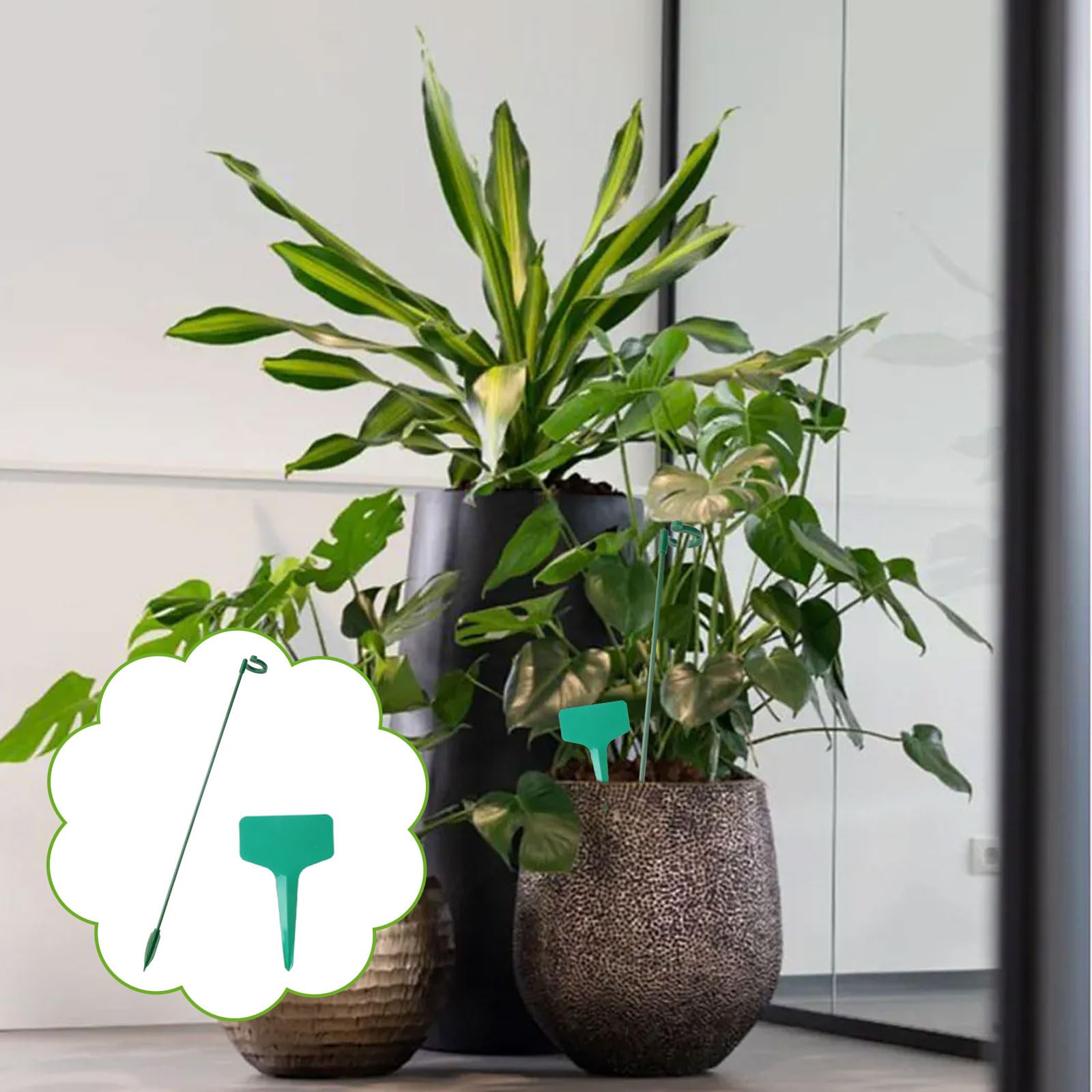 15 sztuk podpórki do roślin, 27 cm, podpora dla roślin doniczkowych, ochrona roślin przed nachyleniem do phalaenopsis, hortensji, piwonii