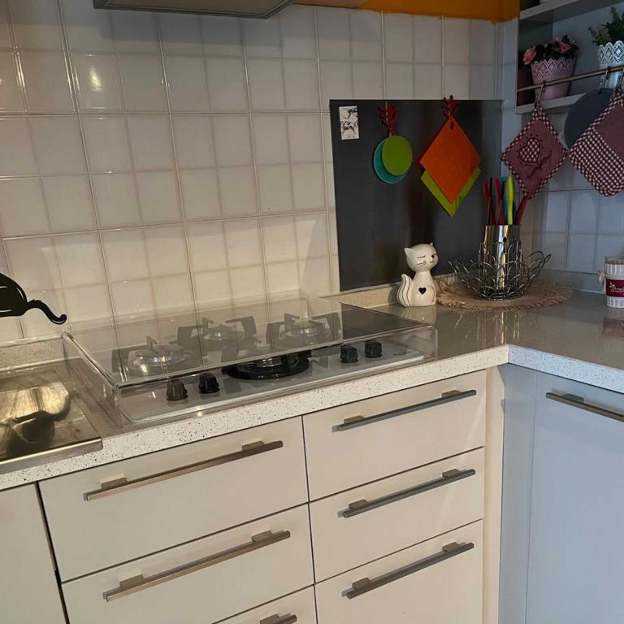 Copri Fornelli In Plexiglass Shabby Design - Protezione Per Piano Cottura, Trasparente E Colorato, Personalizzabile - Foto 7