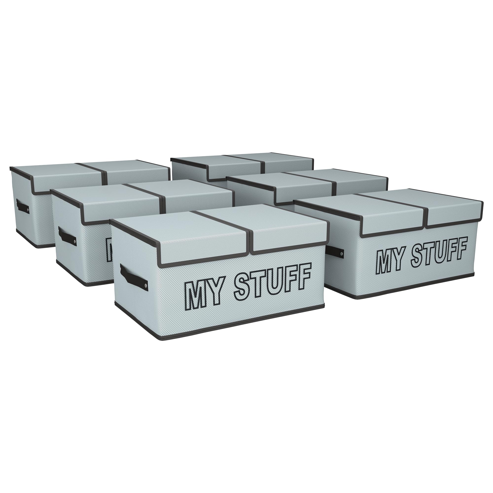Kuber Industries (Pack of 6) Clothes Wardrobe Organizer (Large) 2-Compartments | Non-Woven Cupboard Organiser | Clothes Organizer | Foldable Double Lid Drawer Organiser | My Stuff | Grey (B0D7VGPGS6) Amazon Price History, Amazon Price Tracker
