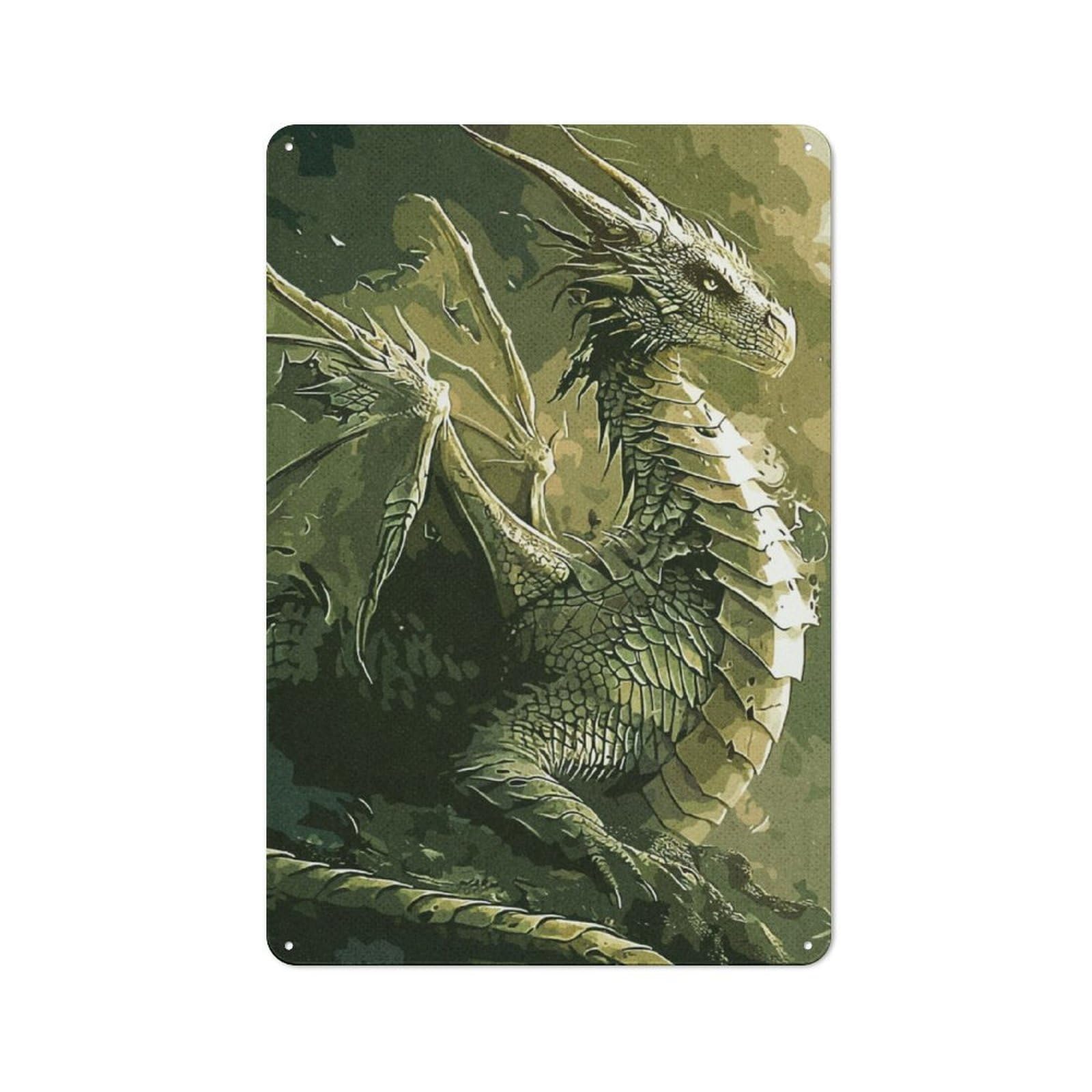 Junmoney Dragon Mystic For Garden Room Or Summerhouse, Retro Tin Sign 30X20cm, Suited To Wall Displays In Garden Rooms And Summerhouses