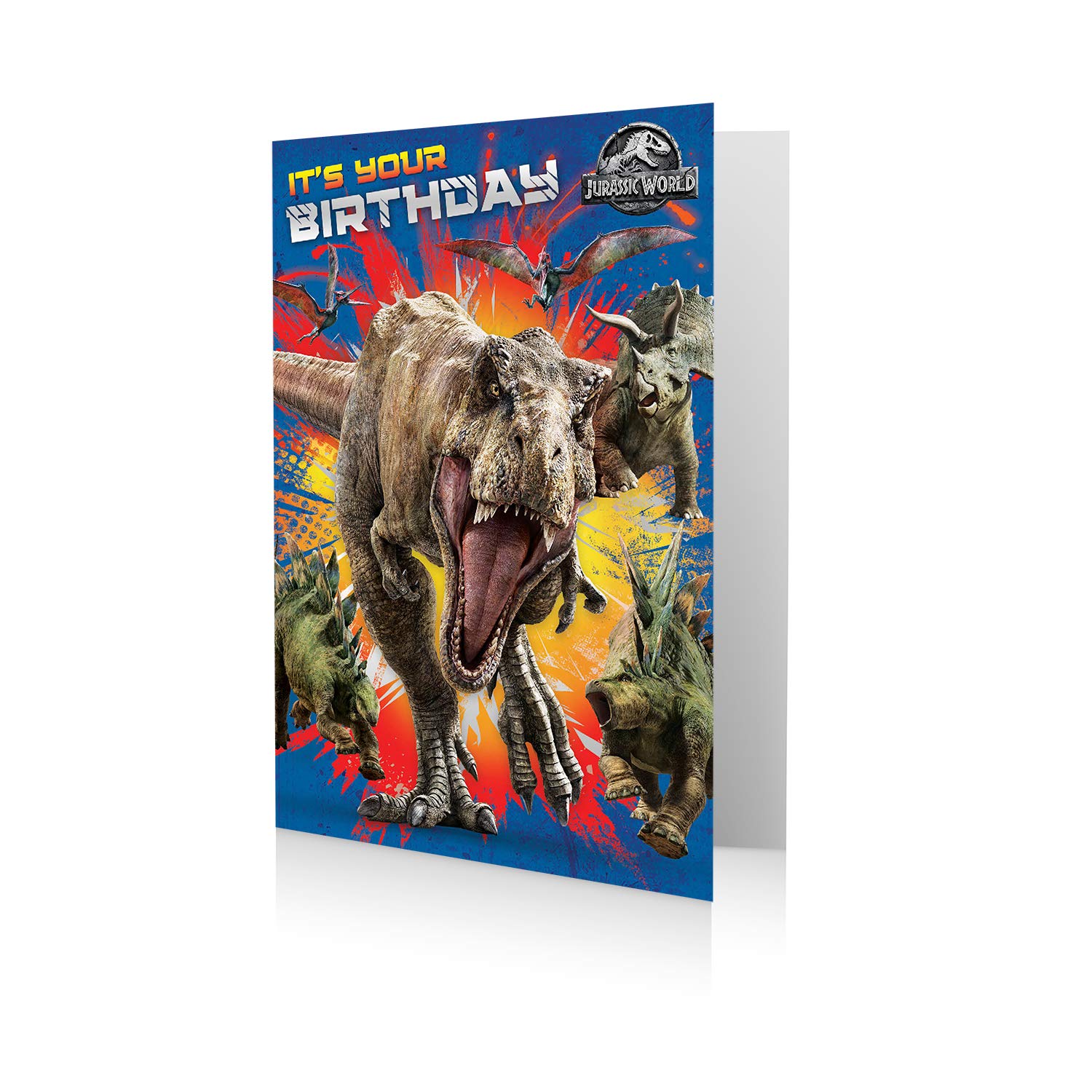 Danilo Promotions Ltd Jurrassic World Official It's Your Birthday Card, Multiple Colours, JW021,9 x 6 inch