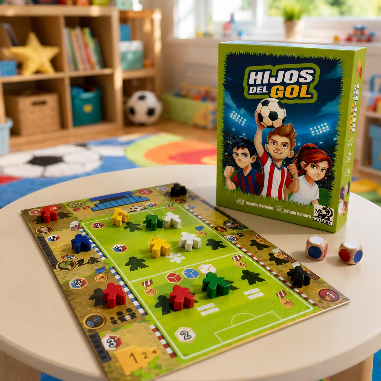 Juego de Mesa de Fútbol Hijos del GOL para Niños y Familias | Juego de Estrategia con Dados, Meeples y Tableros | Partidas Rápidas de 20´| 2 a 4 Jugadores Futbol Niños +8 Años|Compite por ser el mejor
