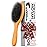 Bossman Men\'s Boar and Nylon Bristle Hair and Beard Brush - Detangling & Straightening Wooden Oval Wet Brush - Ergonomic Bamboo Design